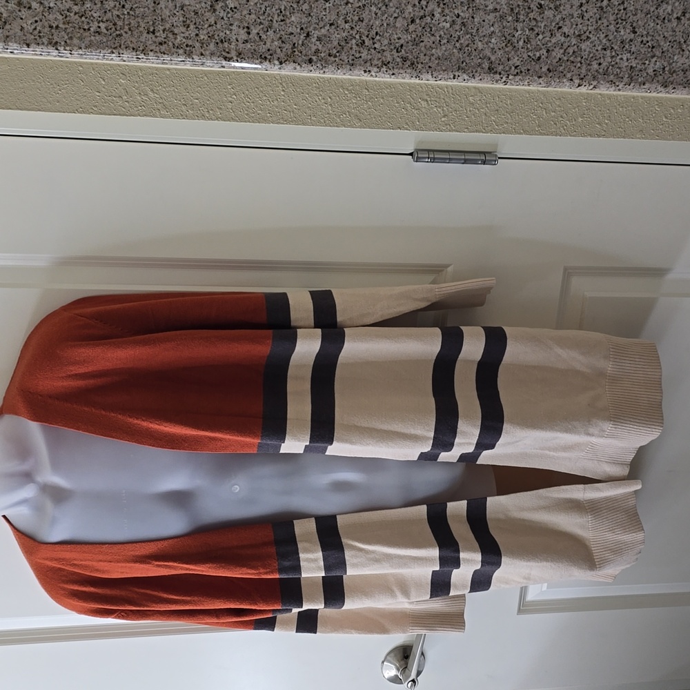 Color Block Open Front Cardigan‎ Size 0M - Picture 3 of 10
